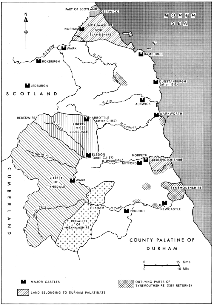 Map of Medieval Northumberland