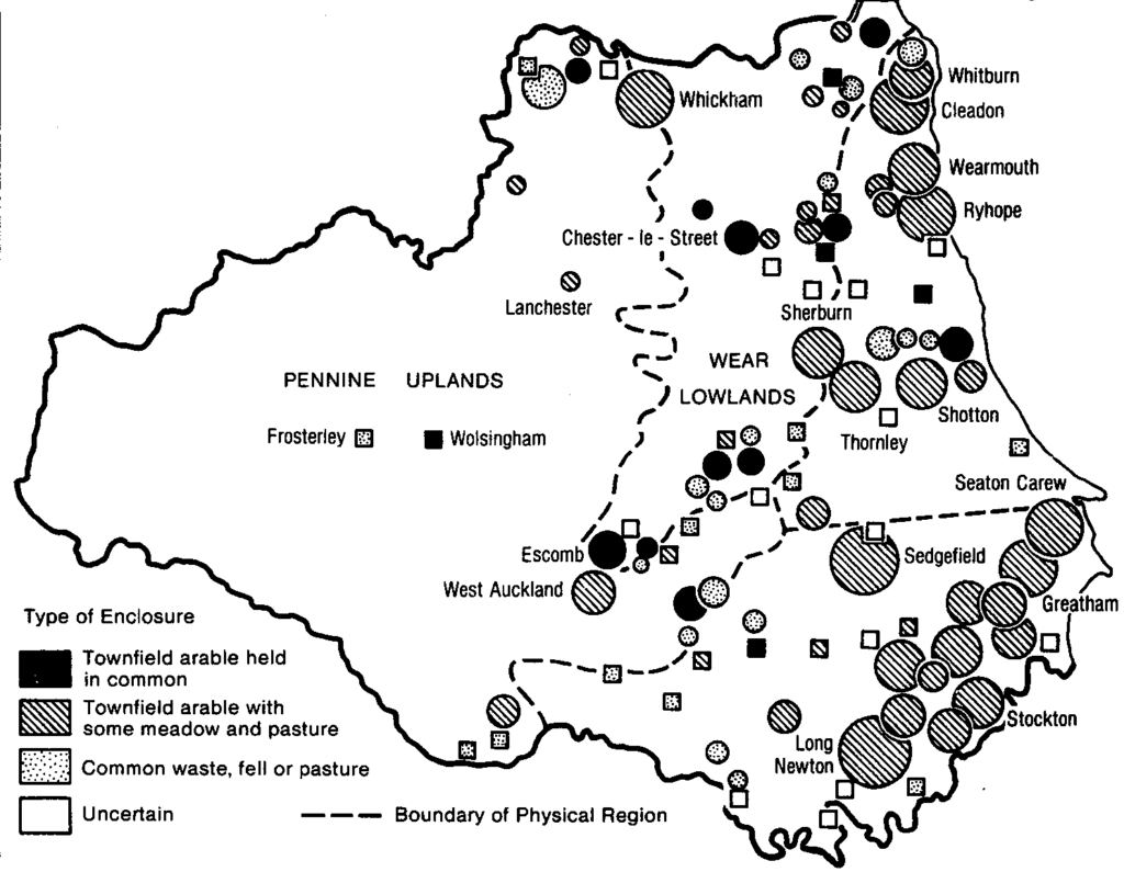 Enclosures in County Durham, 1550-1750